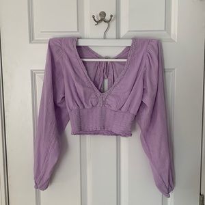 lavender crop top